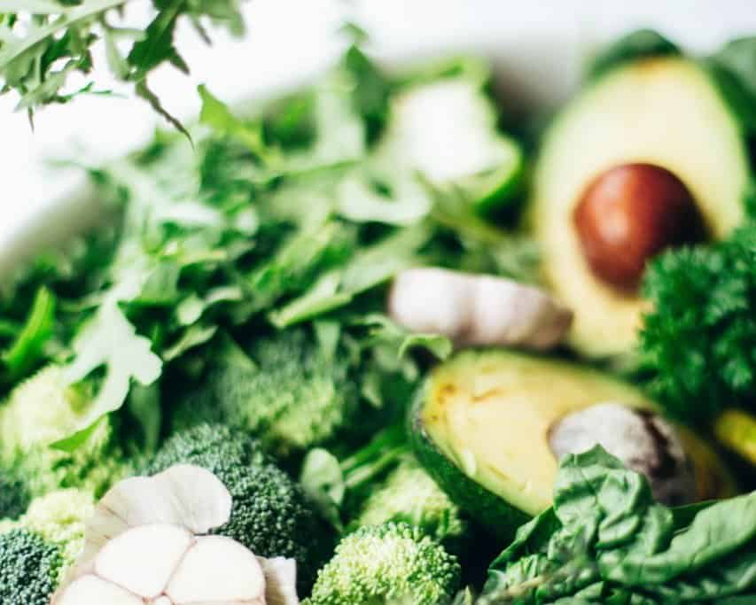 green vegetables are good for detoxifying from effects of diary in your system