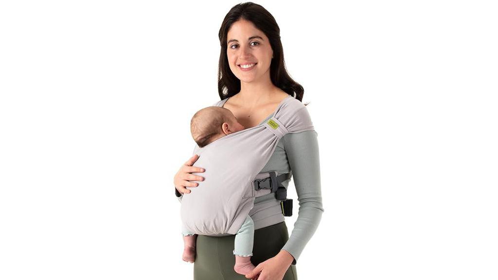comfortable grey baby carrier